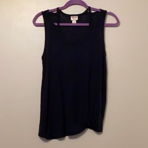Mossimo Black Tie Front Tank, Small